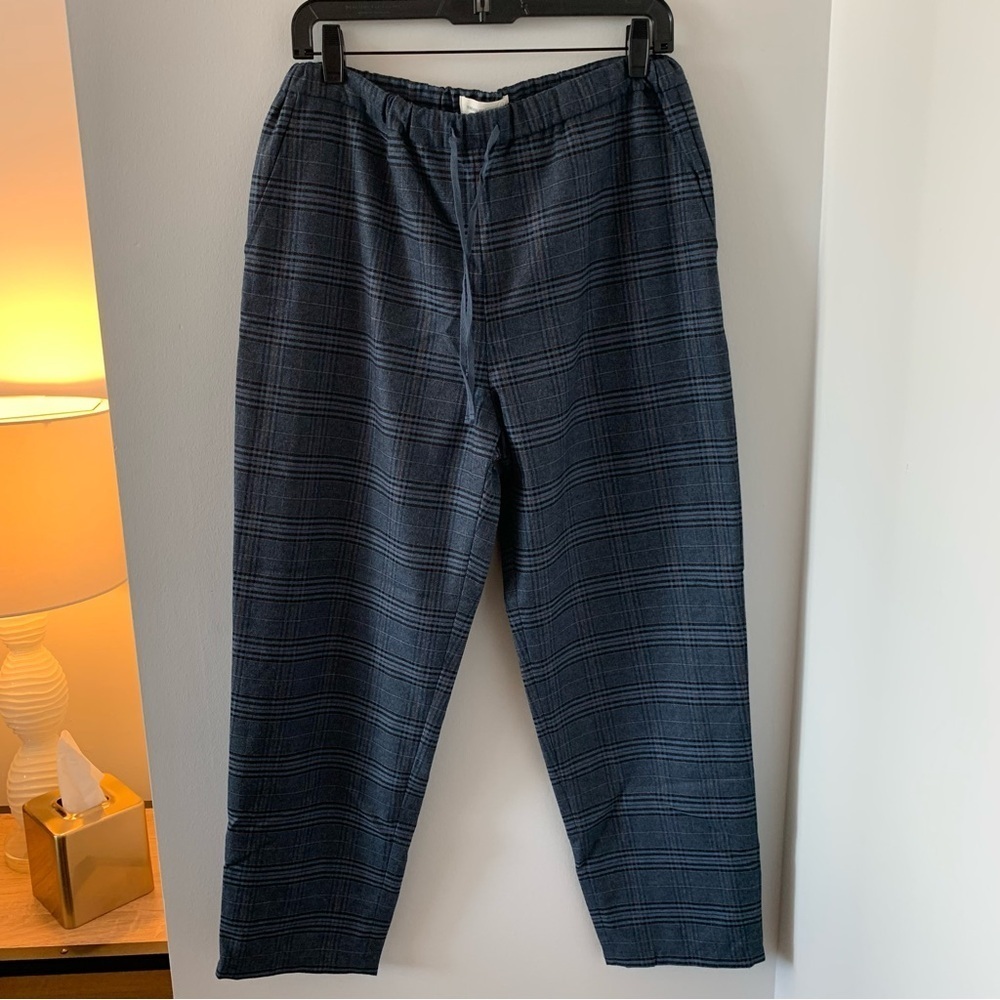 Treasure & Bond Straight Leg Pants In Plaid Heritage Navy & Black Size S NWT - Picture 4 of 14